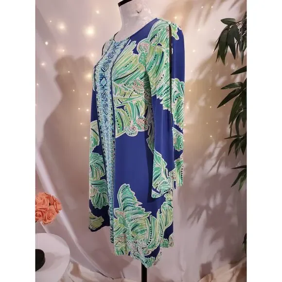 Lilly Pulitzer Latitude Adjustment Ophelia Jersey Swing Dress Size S Tropical - Picture 2 of 10
